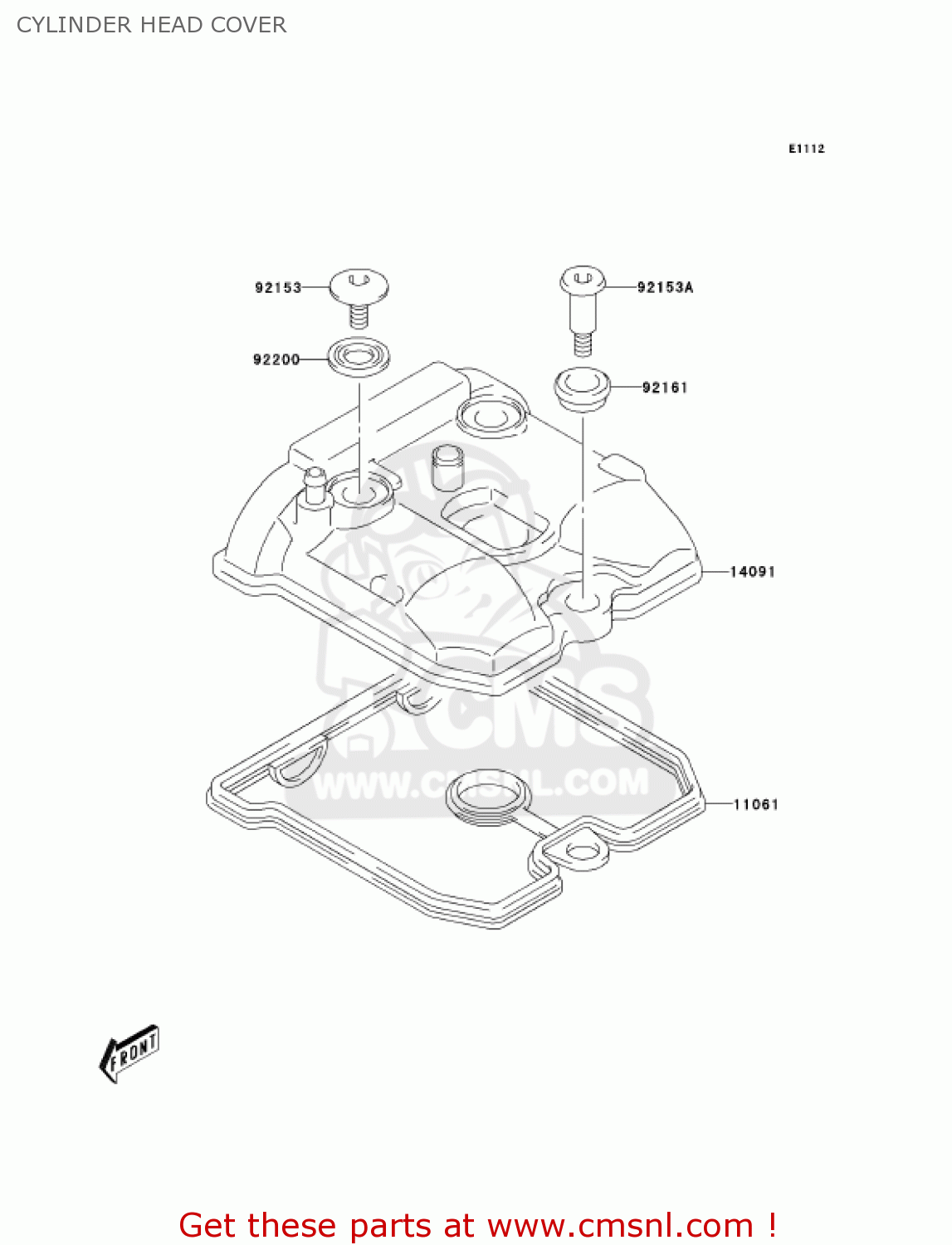 CYLINDER HEAD COVER KLX400A1 KLX400SR 2003 USA CALIFORNIA