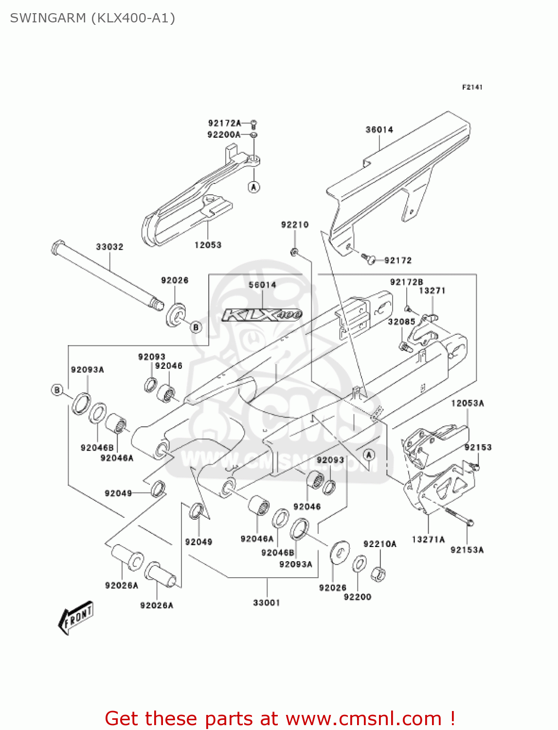 SWINGARM (KLX400-A1) KLX400A1 KLX400SR 2003 USA CALIFORNIA