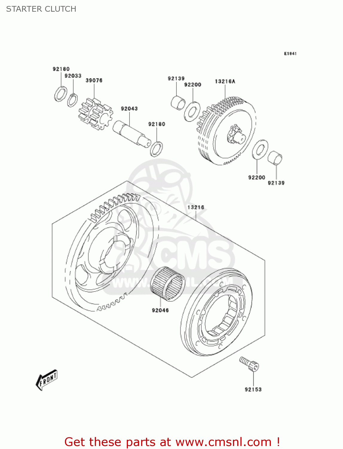 STARTER CLUTCH KLX400A1 KLX400SR 2003 USA CALIFORNIA