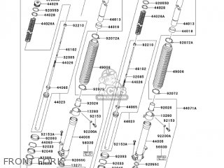 FRONT FORK - KLX400A1 KLX400SR 2003 USA CALIFORNIA