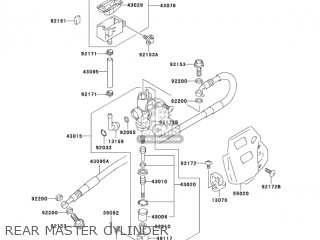 REAR MASTER CYLINDER - KLX400A1 KLX400SR 2003 USA CALIFORNIA