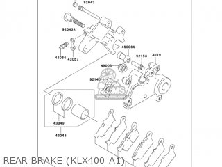 REAR BRAKE (KLX400-A1) - KLX400A1 KLX400SR 2003 USA CALIFORNIA