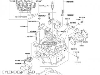 CYLINDER HEAD - KLX400A1 KLX400SR 2003 USA CALIFORNIA