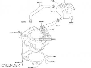 CYLINDER - KLX400A1 KLX400SR 2003 USA CALIFORNIA