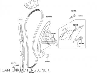 CAM CHAIN/TENSIONER - KLX400A1 KLX400SR 2003 USA CALIFORNIA