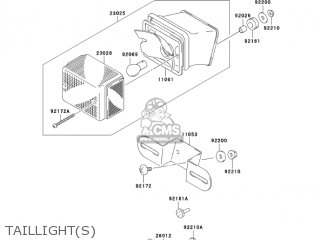 TAILLIGHT(S) - KLX400A1 KLX400SR 2003 USA CALIFORNIA