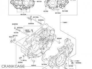 CRANKCASE - KLX400A1 KLX400SR 2003 USA CALIFORNIA