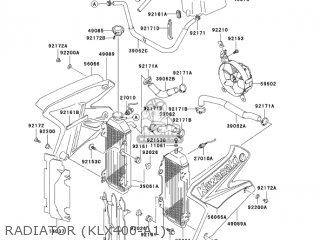 RADIATOR (KLX400-A1) - KLX400A1 KLX400SR 2003 USA CALIFORNIA
