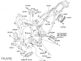 FRAME - KLX400A1 KLX400SR 2003 USA CALIFORNIA