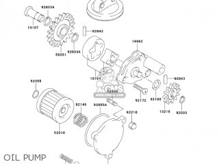 OIL PUMP - KLX400A1 KLX400SR 2003 USA CALIFORNIA