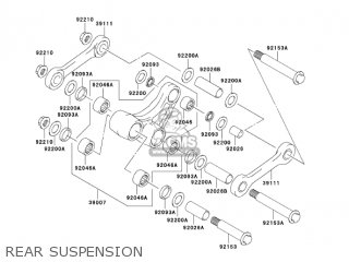 REAR SUSPENSION - KLX400A1 KLX400SR 2003 USA CALIFORNIA