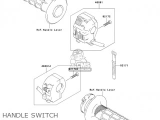HANDLE SWITCH - KLX400A1 KLX400SR 2003 USA CALIFORNIA