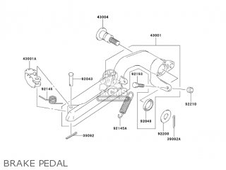 BRAKE PEDAL - KLX400A1 KLX400SR 2003 USA CALIFORNIA