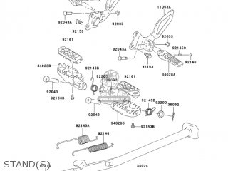 STAND(S) - KLX400A1 KLX400SR 2003 USA CALIFORNIA