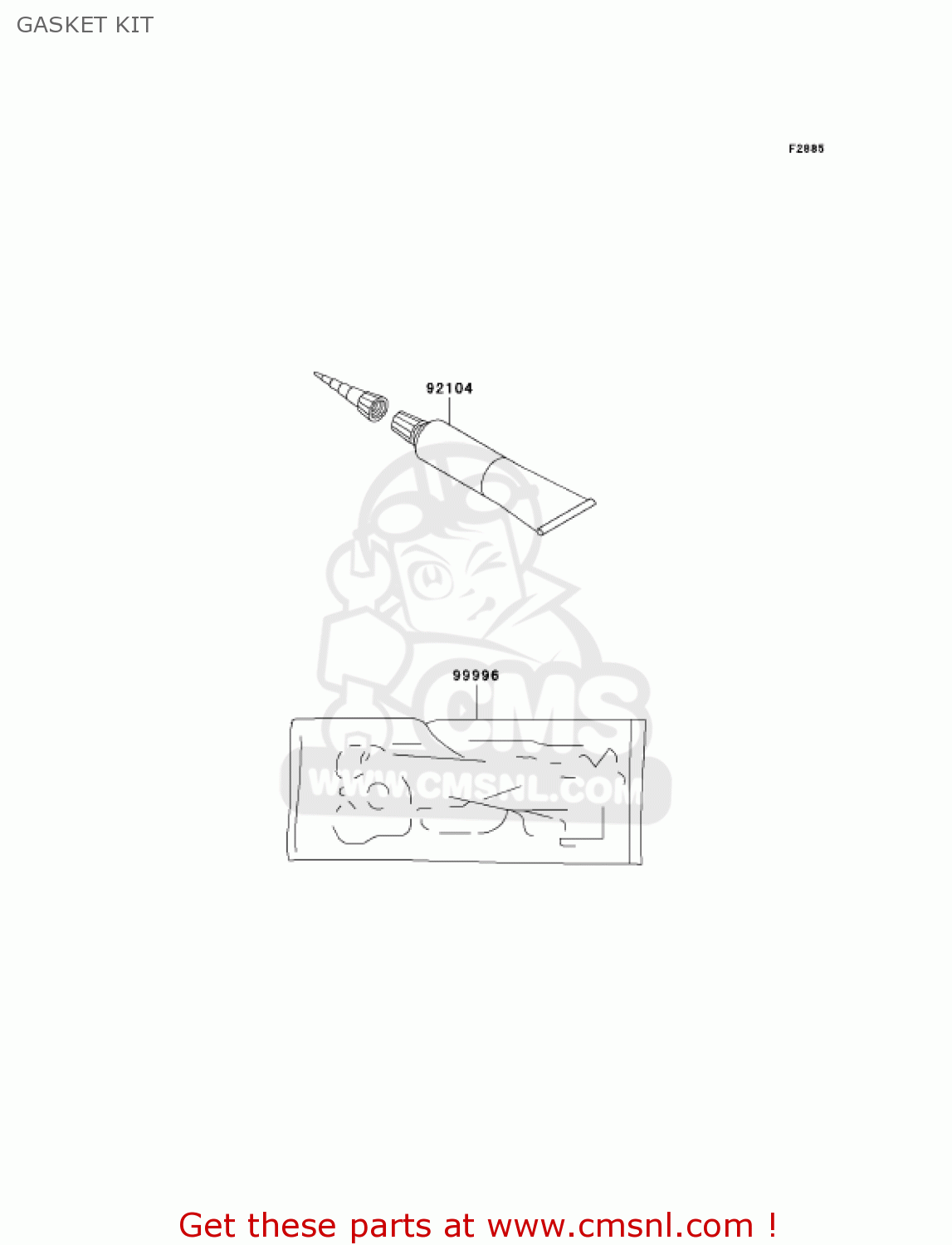 GASKET KIT KLX400A2 2004 USA CALIFORNIA CANADA