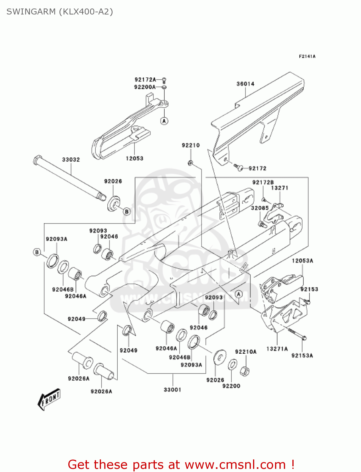 SWINGARM (KLX400-A2) KLX400A2 2004 USA CALIFORNIA CANADA