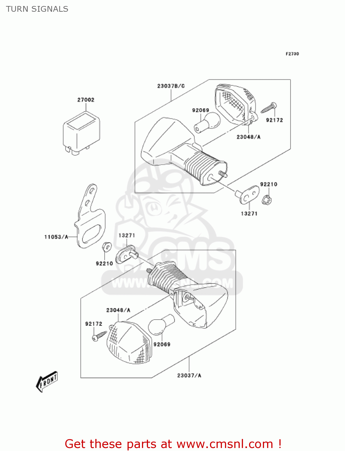 TURN SIGNALS KLX400A2 2004 USA CALIFORNIA CANADA