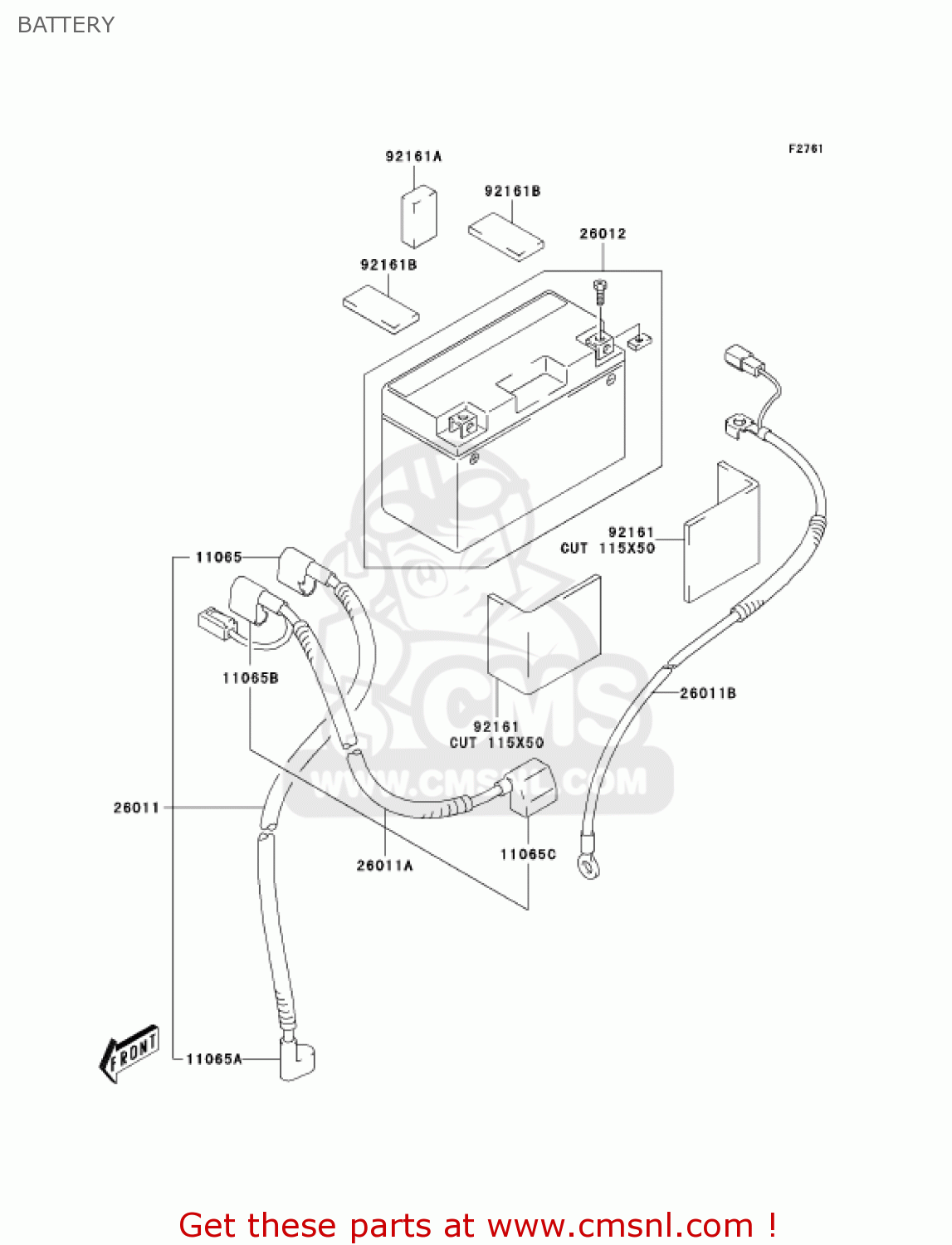 BATTERY KLX400A2 2004 USA CALIFORNIA CANADA