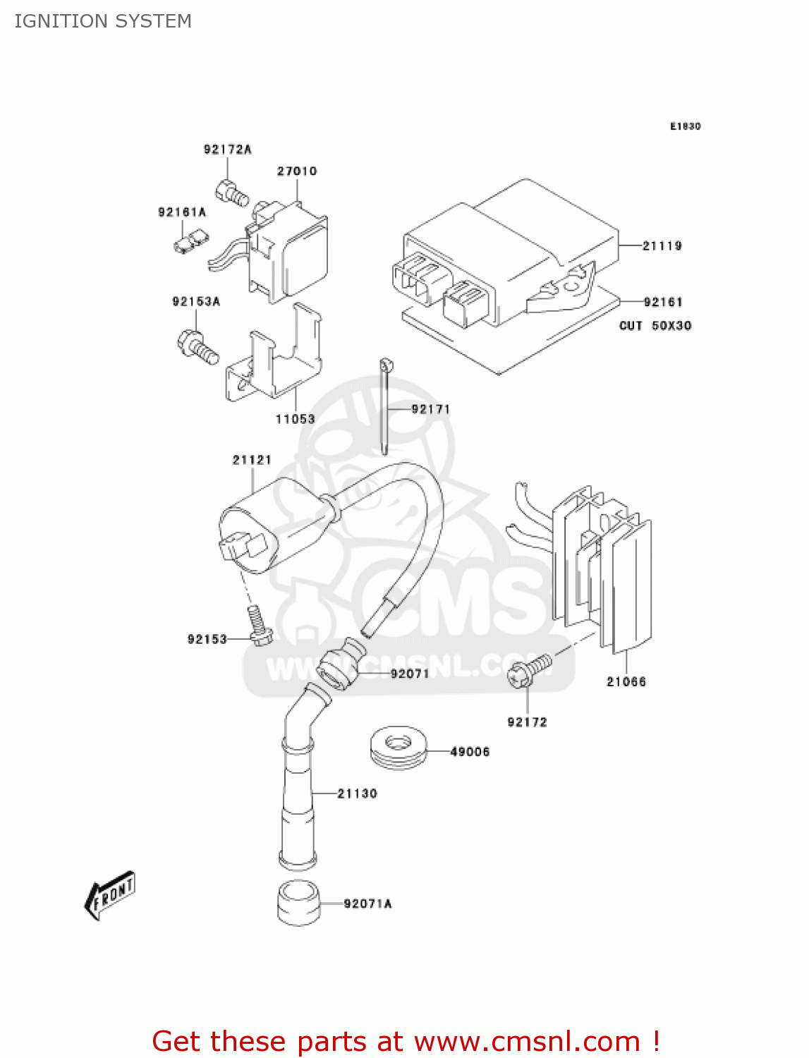 IGNITION SYSTEM KLX400A2 2004 USA CALIFORNIA CANADA