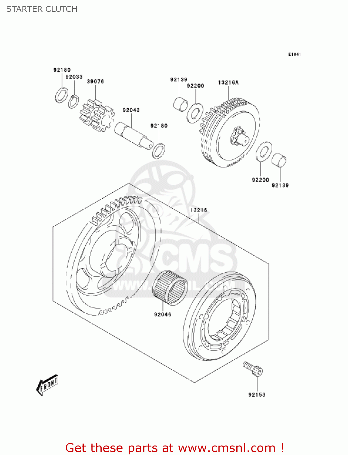 STARTER CLUTCH KLX400A2 2004 USA CALIFORNIA CANADA
