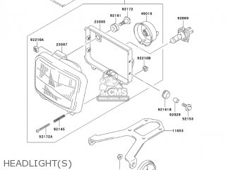 HEADLIGHT(S) - KLX400A2 2004 USA CALIFORNIA CANADA