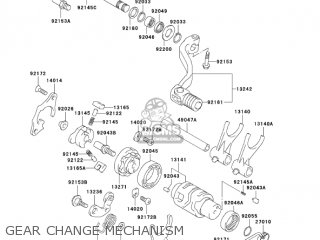 GEAR CHANGE MECHANISM - KLX400A2 2004 USA CALIFORNIA CANADA