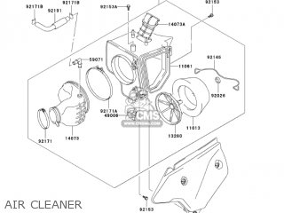 AIR CLEANER - KLX400A2 2004 USA CALIFORNIA CANADA