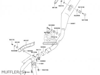 MUFFLER(S) - KLX400A2 2004 USA CALIFORNIA CANADA