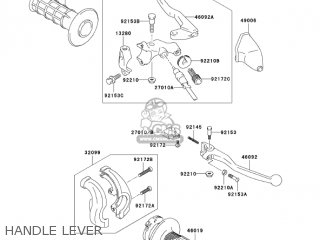 HANDLE LEVER - KLX400A2 2004 USA CALIFORNIA CANADA