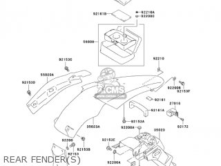 REAR FENDER(S) - KLX400A2 2004 USA CALIFORNIA CANADA