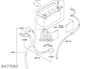 BATTERY - KLX400A2 2004 USA CALIFORNIA CANADA