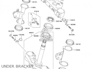 UNDER BRACKET - KLX400A2 2004 USA CALIFORNIA CANADA
