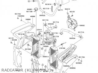 RADIATOR (KLX400-A2) - KLX400A2 2004 USA CALIFORNIA CANADA