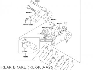 REAR BRAKE (KLX400-A2) - KLX400A2 2004 USA CALIFORNIA CANADA