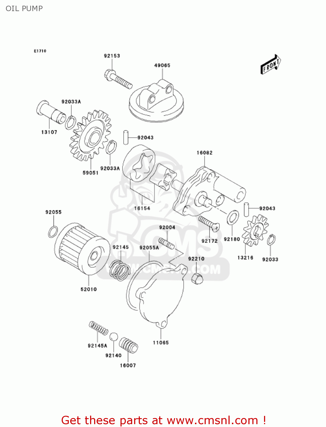 OIL PUMP KLX400B1 KLX400R 2003 USA CANADA