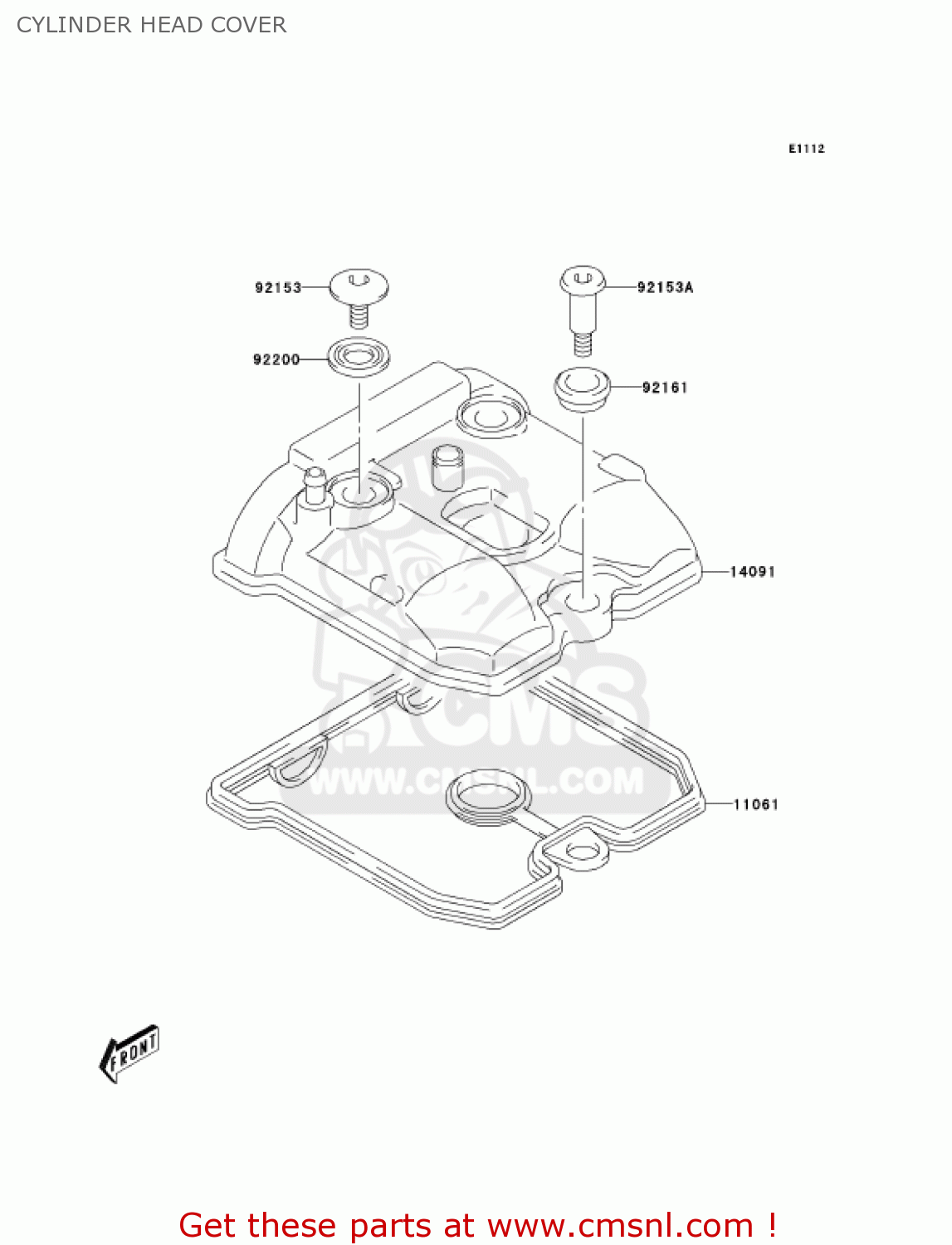 CYLINDER HEAD COVER KLX400B1 KLX400R 2003 USA CANADA