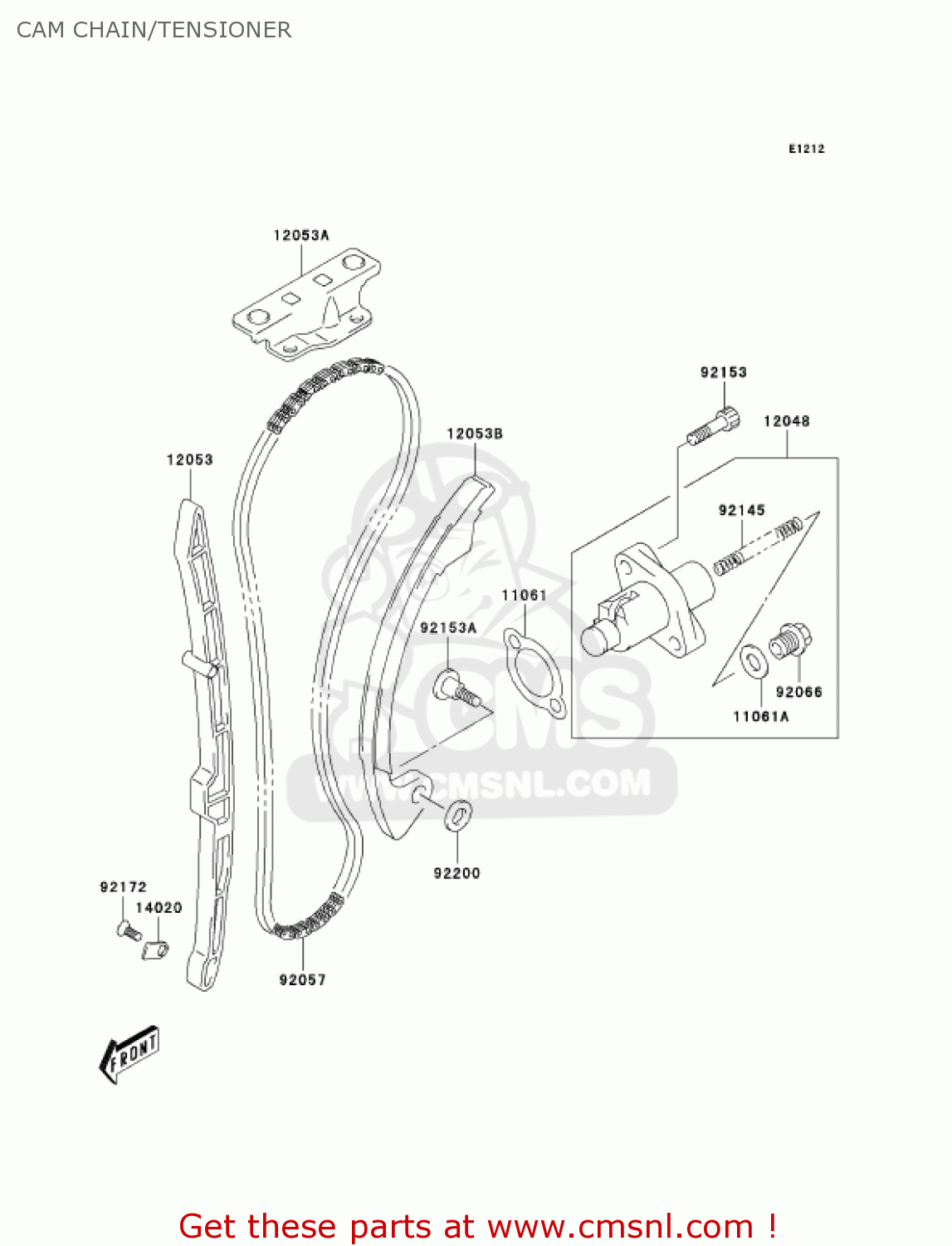 CAM CHAIN/TENSIONER KLX400B1 KLX400R 2003 USA CANADA