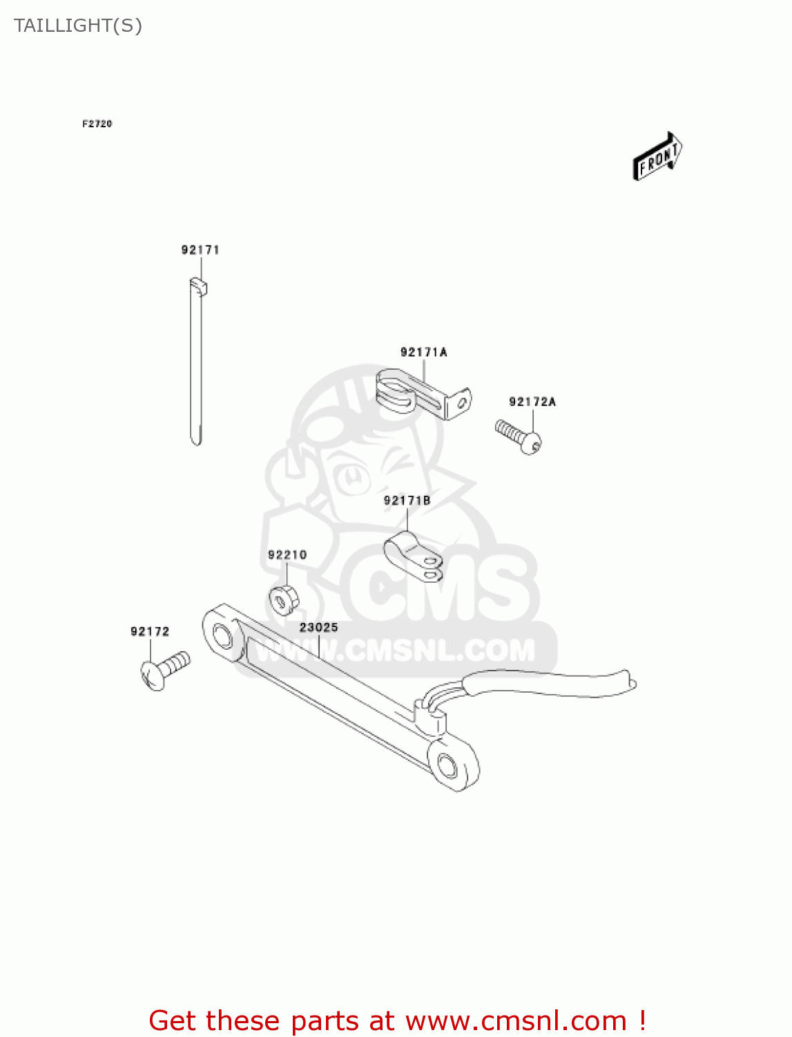 TAILLIGHT(S) KLX400B1 KLX400R 2003 USA CANADA