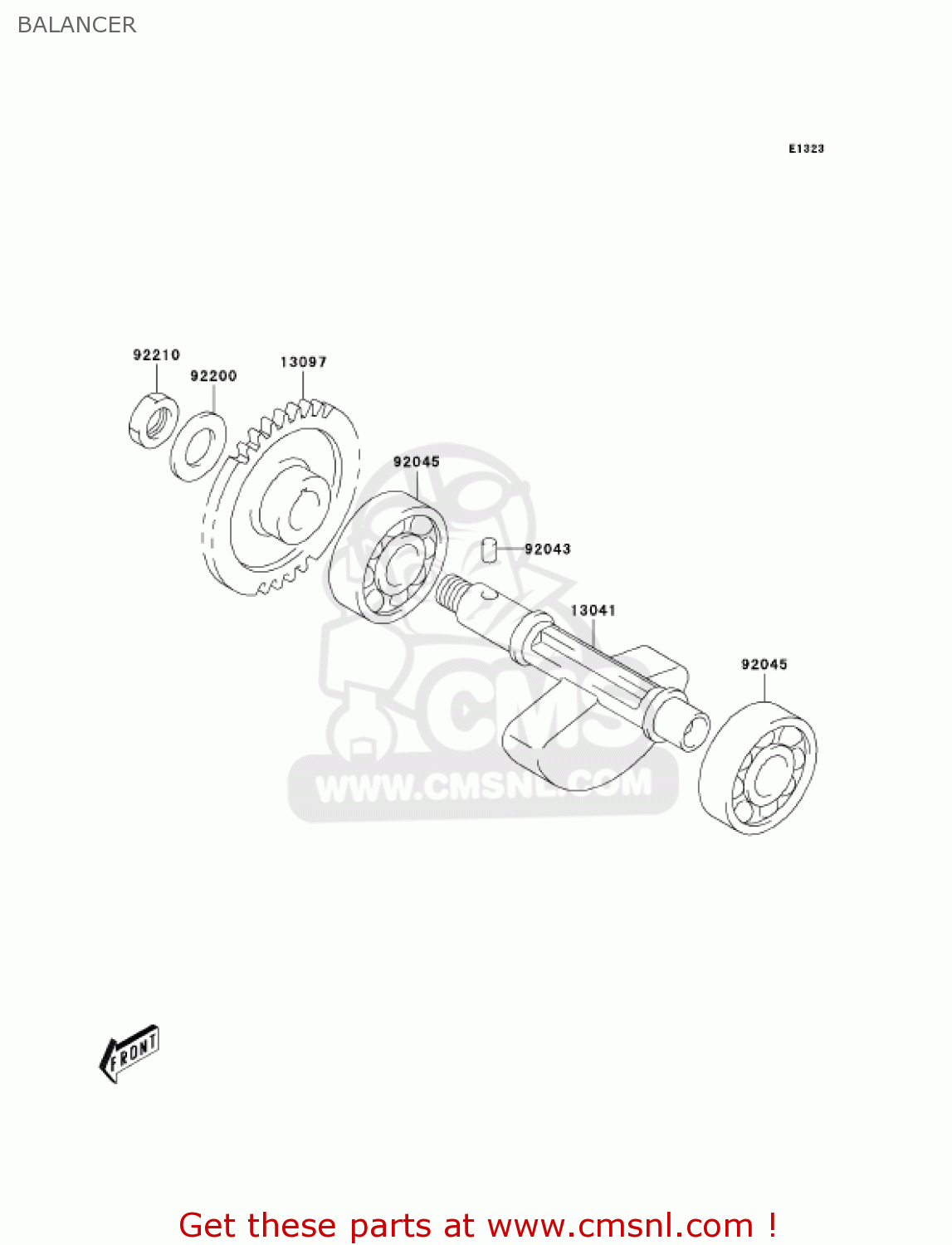BALANCER KLX400B1 KLX400R 2003 USA CANADA