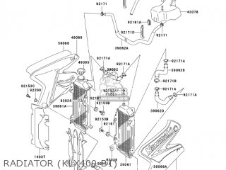 RADIATOR (KLX400-B1) - KLX400B1 KLX400R 2003 USA CANADA