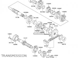TRANSMISSION - KLX400B1 KLX400R 2003 USA CANADA