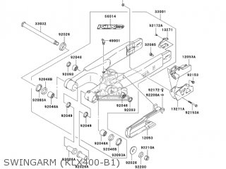 SWINGARM (KLX400-B1) - KLX400B1 KLX400R 2003 USA CANADA
