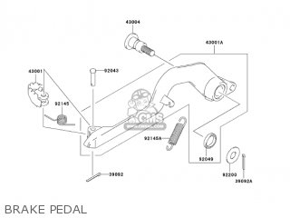 BRAKE PEDAL - KLX400B1 KLX400R 2003 USA CANADA
