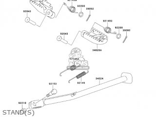 STAND(S) - KLX400B1 KLX400R 2003 USA CANADA