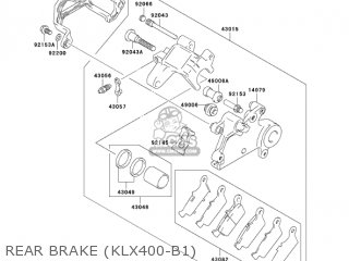 REAR BRAKE (KLX400-B1) - KLX400B1 KLX400R 2003 USA CANADA