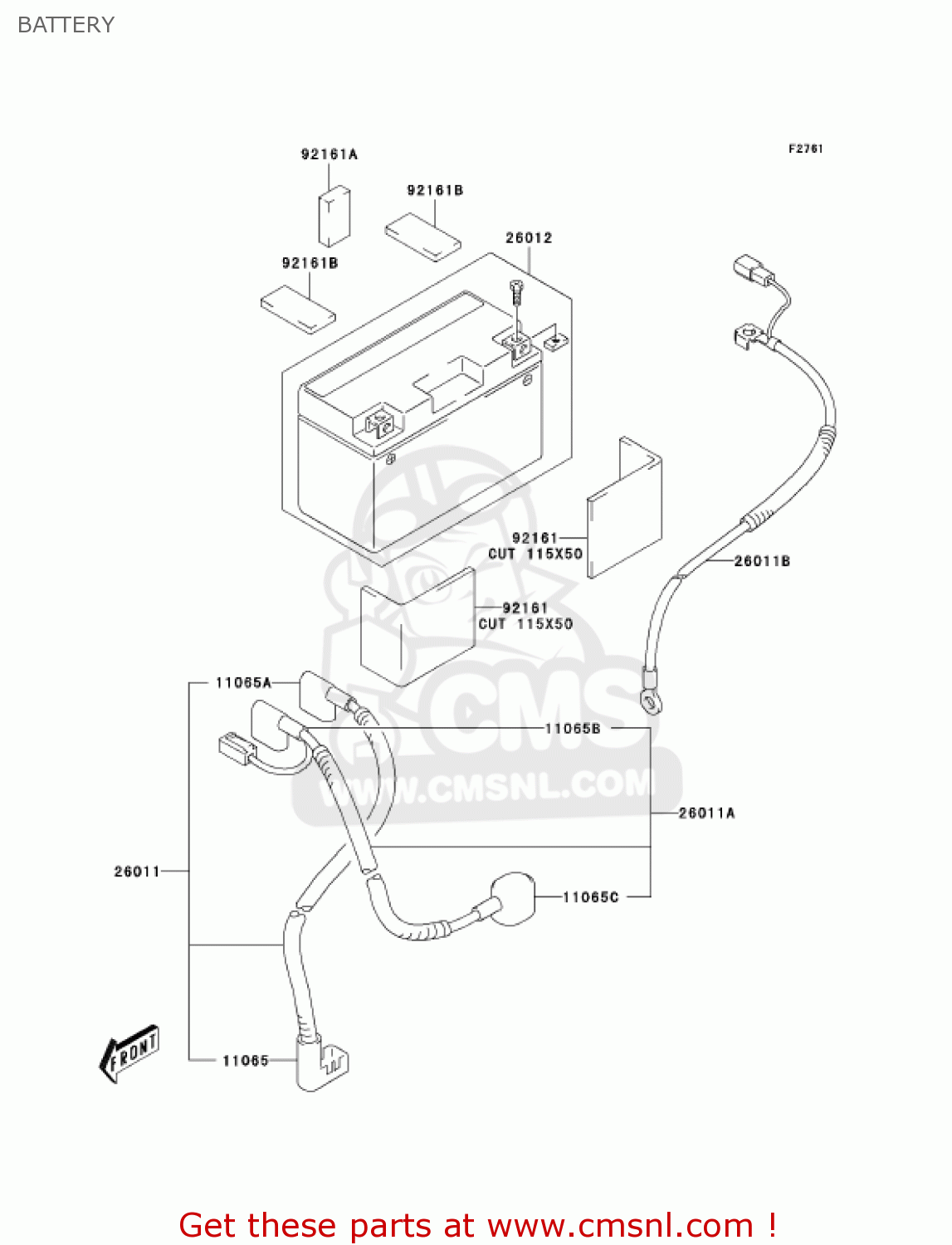 BATTERY KLX400B2 2004 USA CALIFORNIA CANADA