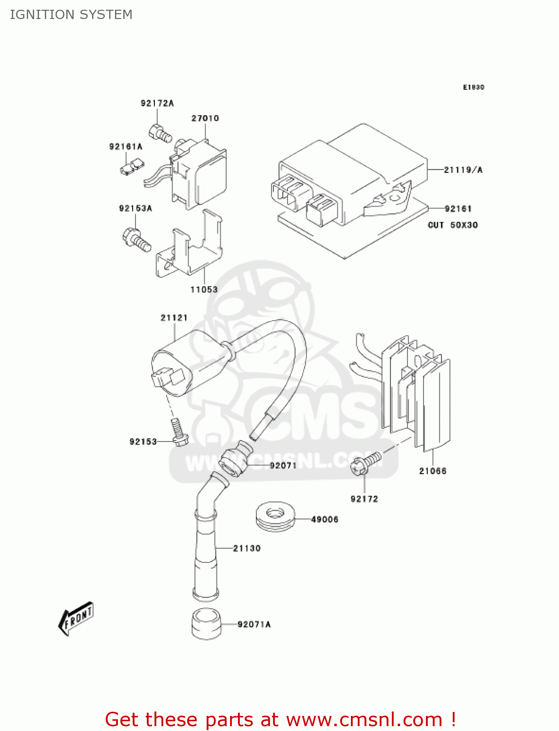 IGNITION SYSTEM KLX400B2 2004 USA CALIFORNIA CANADA