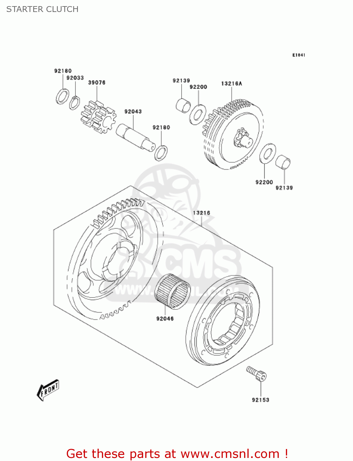STARTER CLUTCH KLX400B2 2004 USA CALIFORNIA CANADA