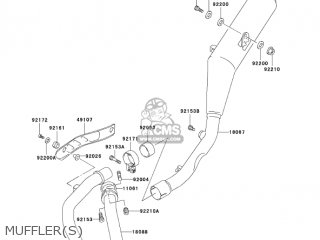 MUFFLER(S) - KLX400B2 2004 USA CALIFORNIA CANADA