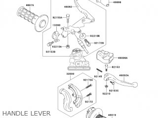 HANDLE LEVER - KLX400B2 2004 USA CALIFORNIA CANADA